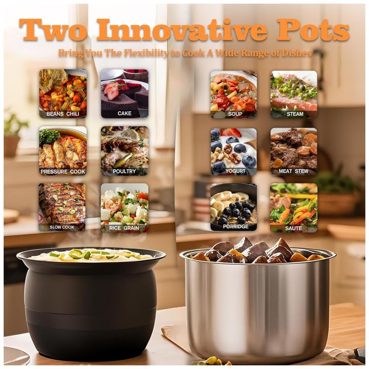 Panela-de-Pressao-Eletrica-Fullwill-6-litros-Dual-Pots-Imagem-1