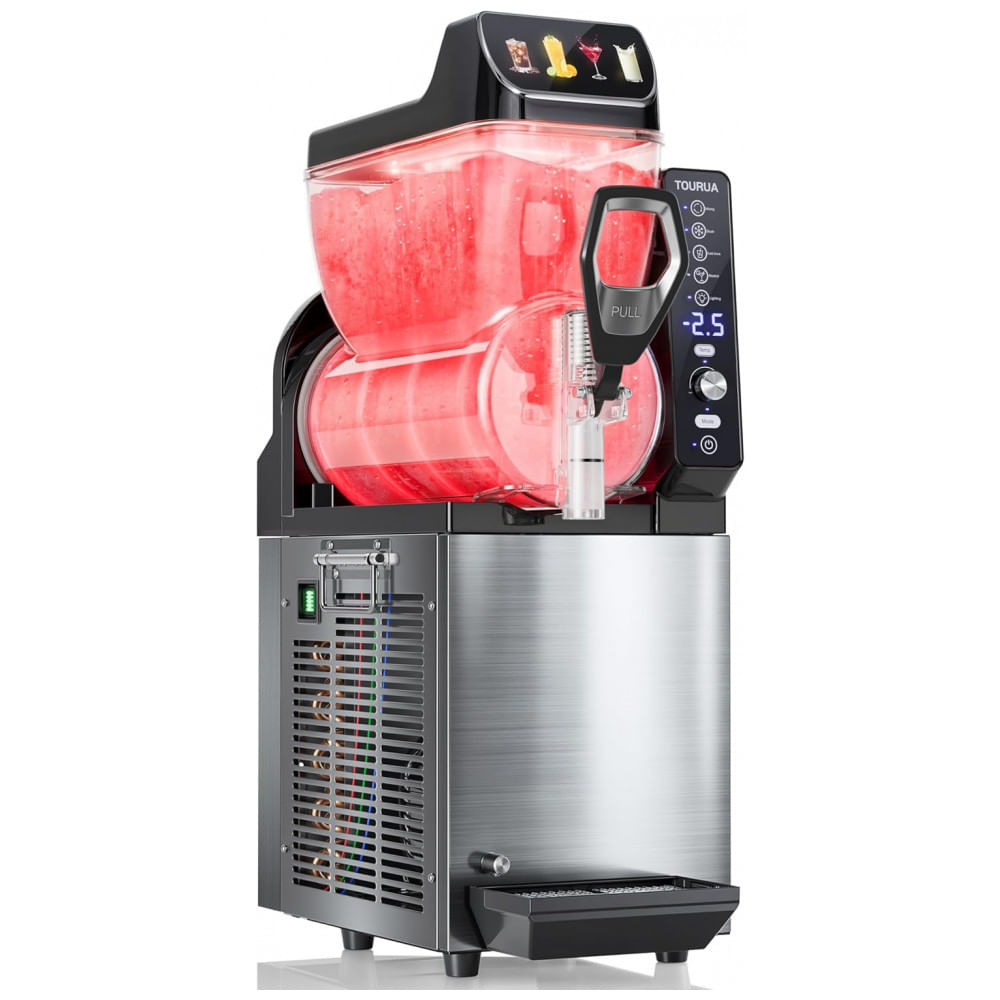Máquina de Raspadinha Comercial TOURUA, Margarita Daiquiri Vinho Frappé Frozen, 15 Litros
