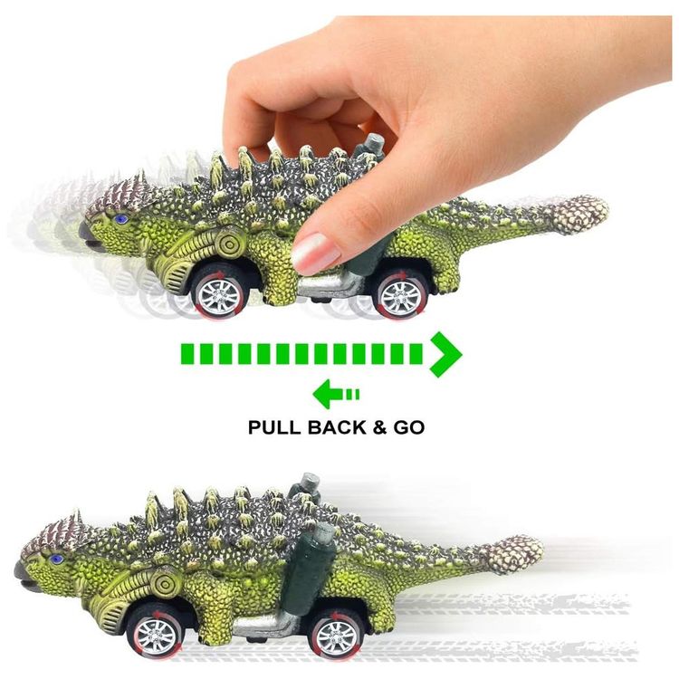 DINOBROS--Conjunto-de-6-Carros-de-Dinossauros-de-Puxar-Imagem-2