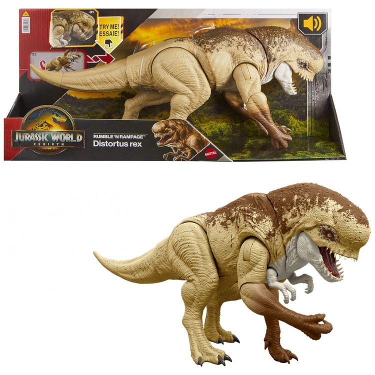 Mattel-Jurassic-World-Rebirth-Distortus-Rex-Rumble-N-Rampage-Imagem-0