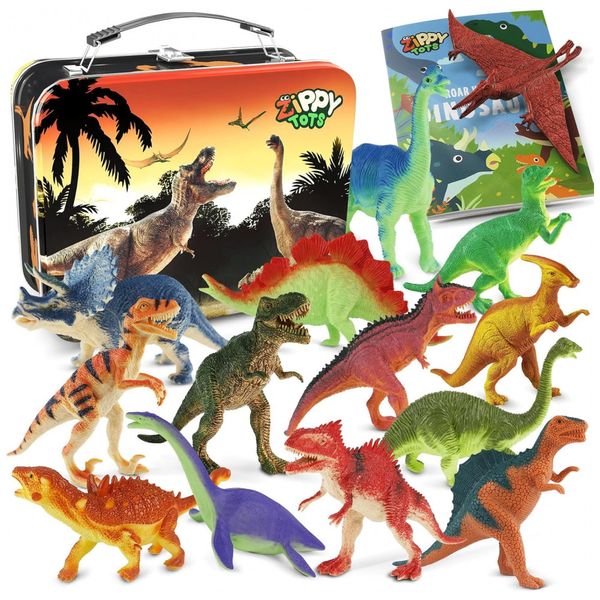 Conjunto-de-14-Figuras-de-Dinossauros-de-Plastico-Realistas-Imagem-0