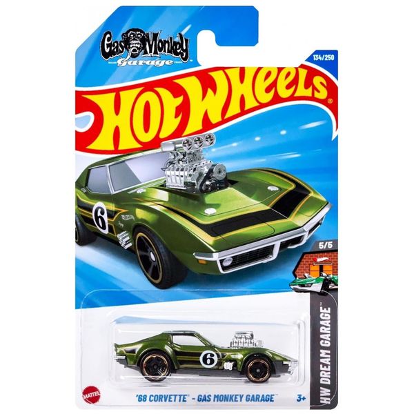 Colecionavel-Hot-Wheels-68-Corvette-Gas-Monkey-Garage-Verde-Imagem-0