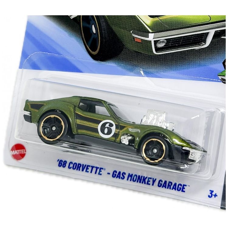 Colecionavel-Hot-Wheels-68-Corvette-Gas-Monkey-Garage-Verde-Imagem-1