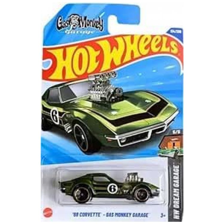 Colecionavel-Hot-Wheels-68-Corvette-Gas-Monkey-Garage-Verde-Imagem-2
