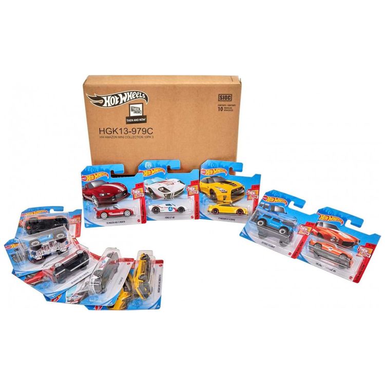 Colecao-de-Brinquedos-Hot-Wheels-com-10-Carros-ou-Caminhoes-Imagem-2