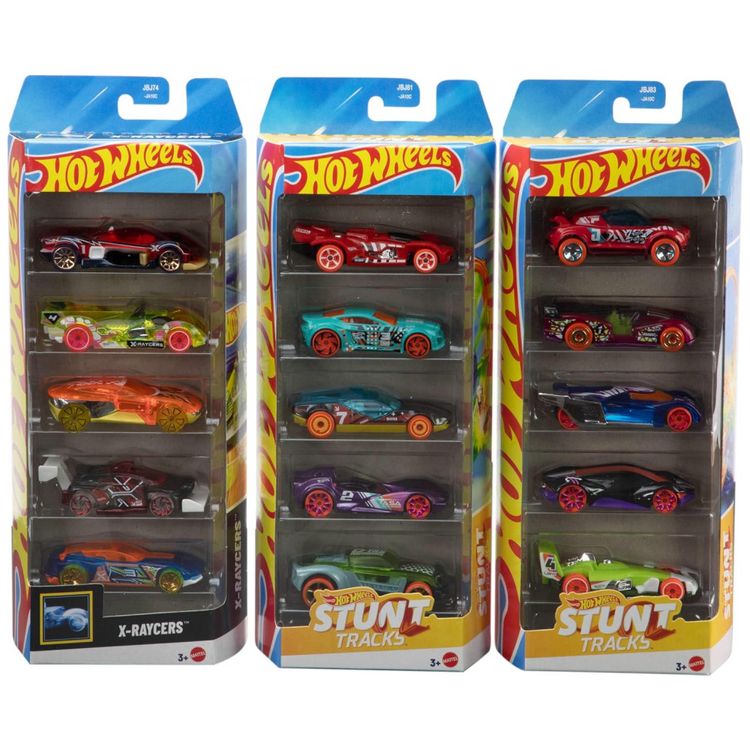 Hot-Wheels--Conjunto-de-5-Carros-ou-Caminhoes-em-Miniatura-Imagem-0