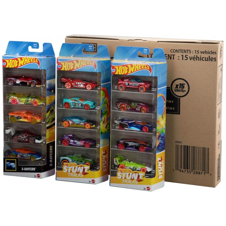 Hot-Wheels--Conjunto-de-5-Carros-ou-Caminhoes-em-Miniatura-Imagem-1