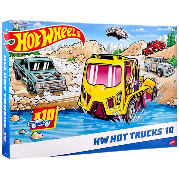 Conjunto-de-10-Caminhoes-Hot-Wheels-em-Escala-1-64---Modelos-Imagem-0