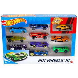 Conjunto-de-10-Carros-e-Caminhoes-Hot-Wheels-Escala-1-64-Imagem-0