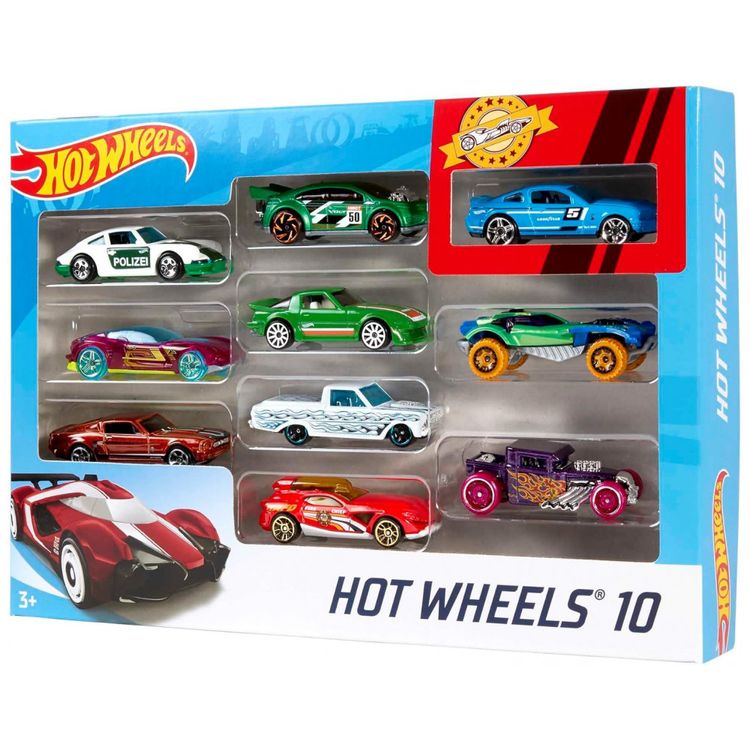 Conjunto-de-10-Carros-e-Caminhoes-Hot-Wheels-Escala-1-64-Imagem-3