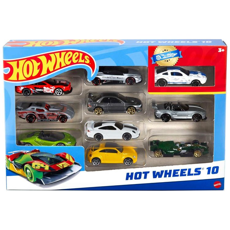 Conjunto-de-10-Carros-e-Caminhoes-Hot-Wheels-Escala-1-64-Imagem-5