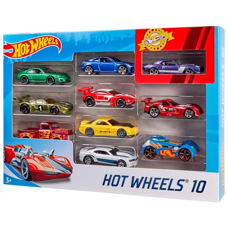 Conjunto-de-10-Carros-e-Caminhoes-Hot-Wheels-Escala-1-64-Imagem-6
