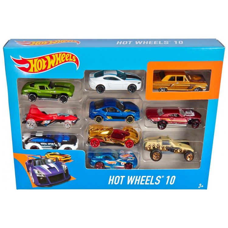 Conjunto-de-10-Carros-e-Caminhoes-Hot-Wheels-Escala-1-64-Imagem-7