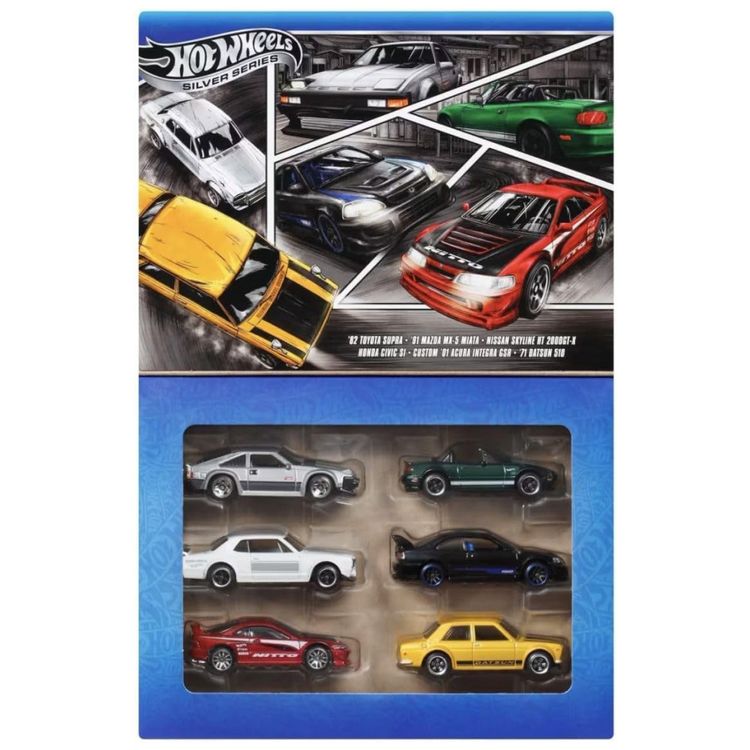 Colecao-de-6-Carros-de-Brinquedo-Hot-Wheels-Escala-1-64-Imagem-3
