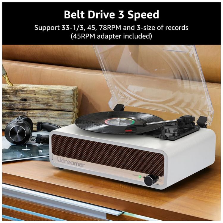 Toca-discos-de-Vinil-com-Alto-falantes-Aprimorados-Bluetooth-Imagem-5
