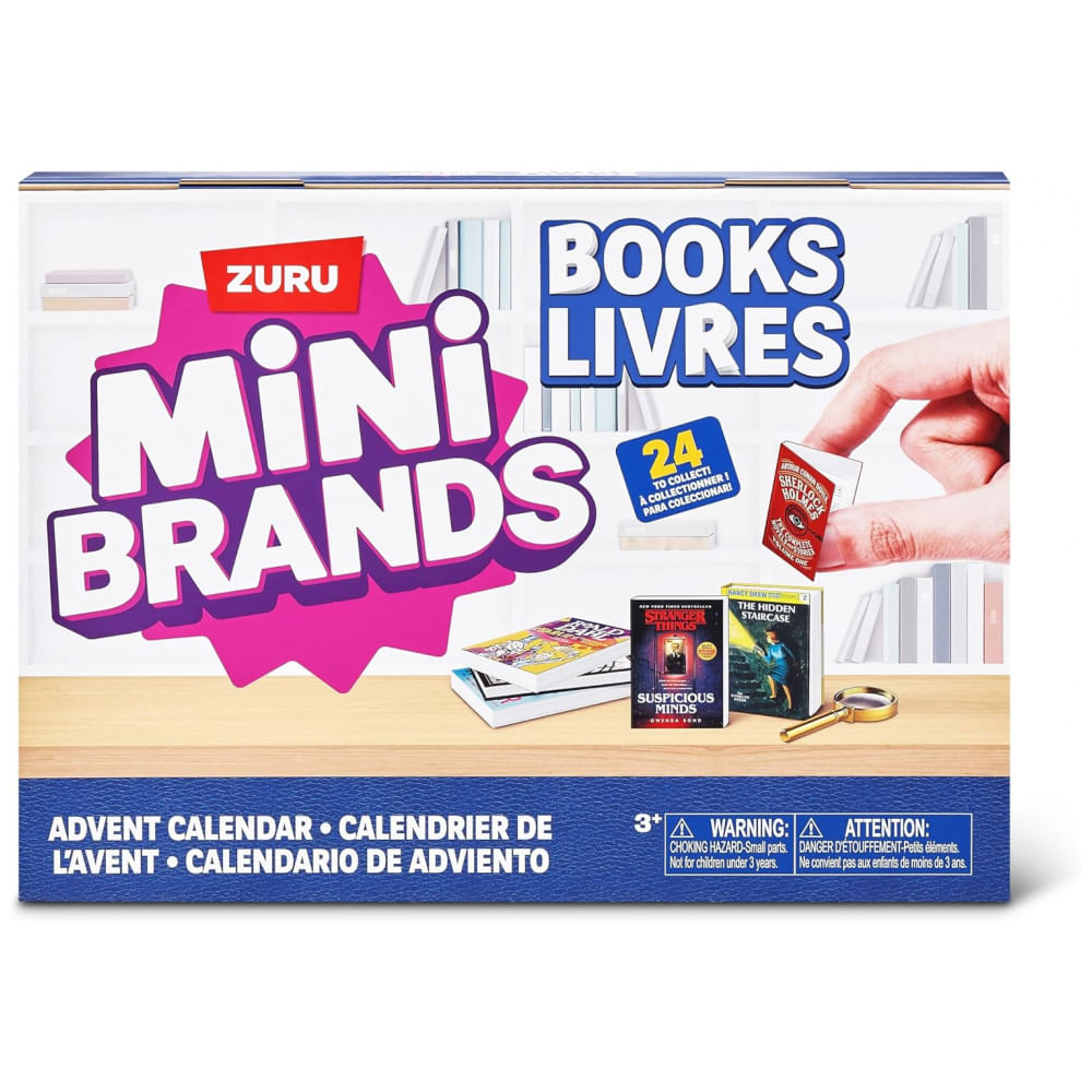 Encontraproduto.com.br - Calendário do Advento Mini Brands Books da ZURU, Brinquedos Colecionáveis para Meninas, Meninos e Colecionadores
