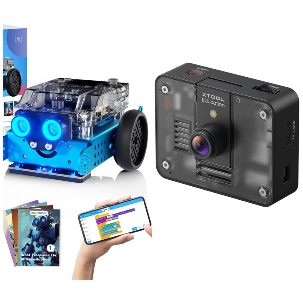 Kit Makeblock mBot2 com AI Camera 2.0 – Robô Educacional para Crianças com Visão Computacional, Programação Scratch & Python, 21 Projetos STEM