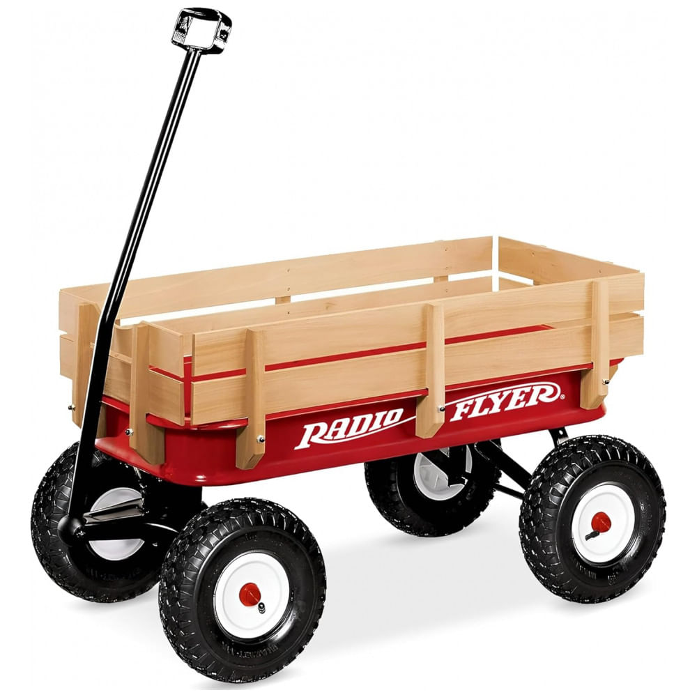 Carrinho de Passeio Radio Flyer para Crianças, Carrinho de Mão, Carrinho de Praia, Carrinhos com Rodas, Brinquedos Externos para Crianças de 1,5 Anos