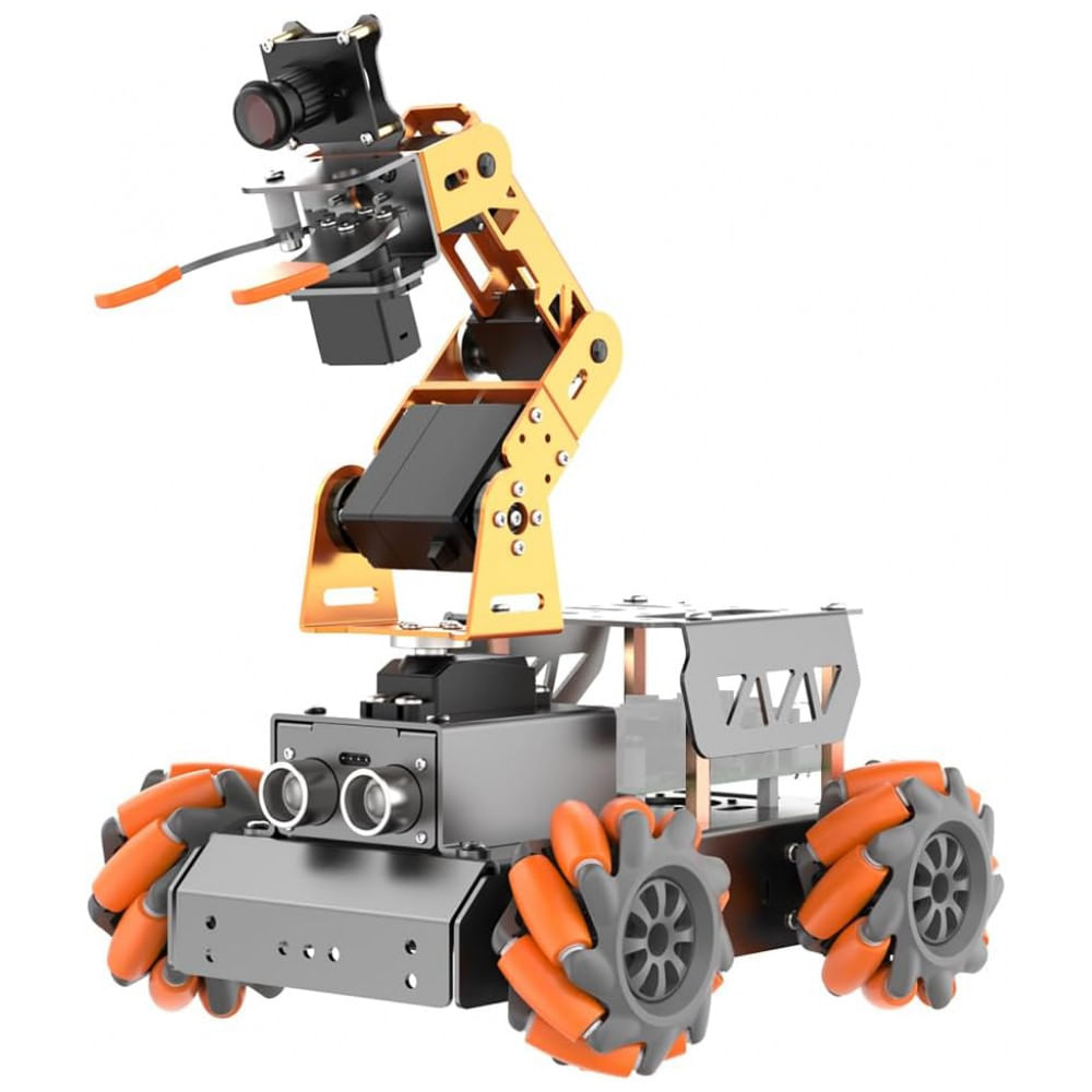 Hiwonder MasterPi – Robô Mecanum com Braço Robótico 5DOF, Câmera HD e Chassi para Raspberry Pi 5 – Kit Programável Python para Iniciantes
