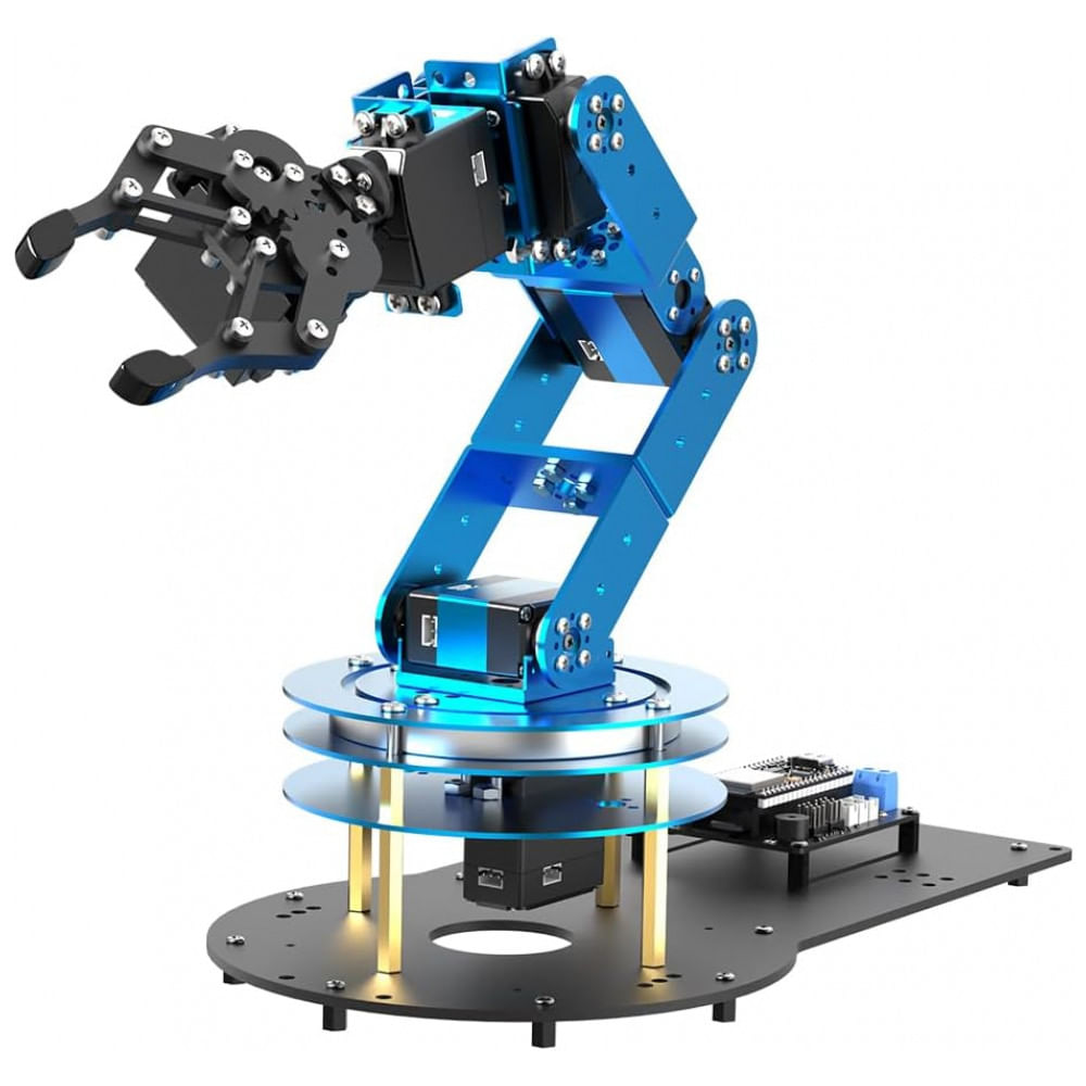 Hiwonder JetAuto Pro – Robô Educacional com Braço Robótico 6DOF, Lidar TOF, Câmera 3D e Suporte a ChatGPT – Kit Avançado com ROS2 e Navegação Autônoma