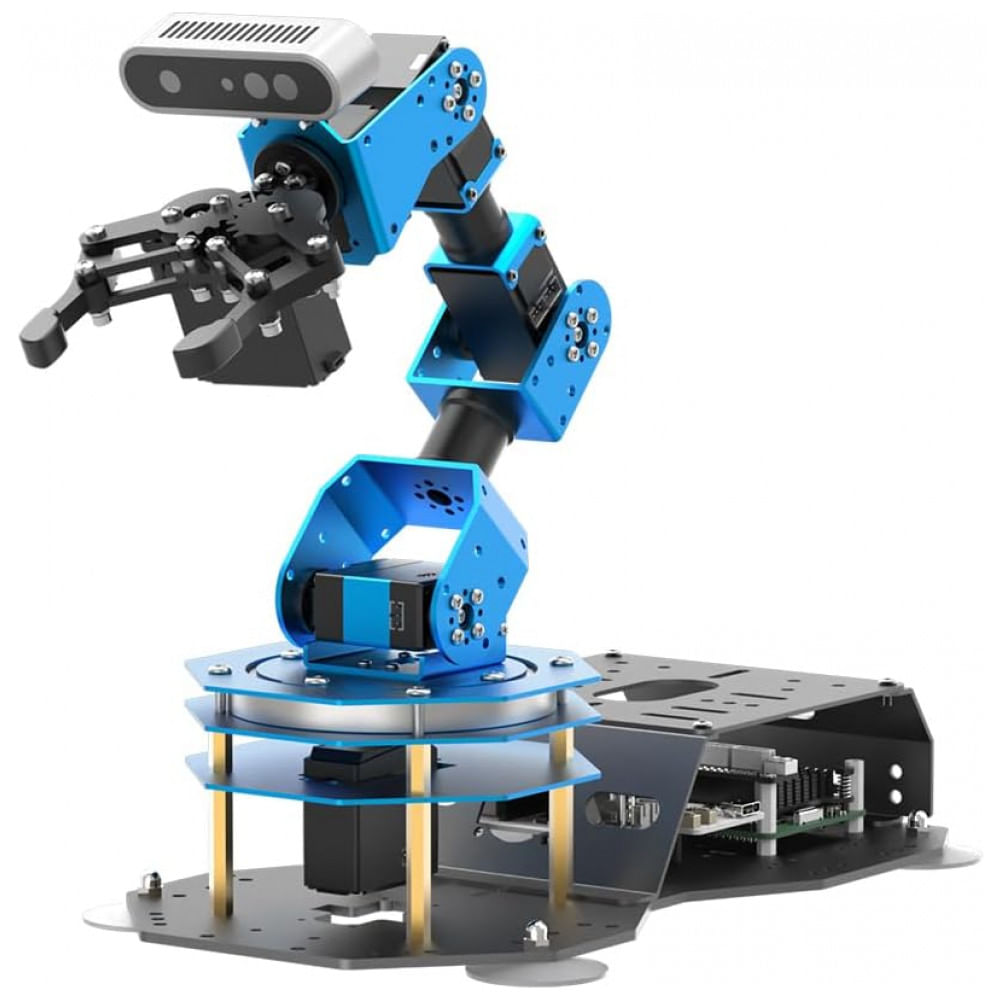 Hiwonder ArmPi Ultra – Braço Robótico 6DOF com ROS2, ChatGPT e Visão Computacional – Kit Avançado para Ensino de Inteligência Artificial e Programação