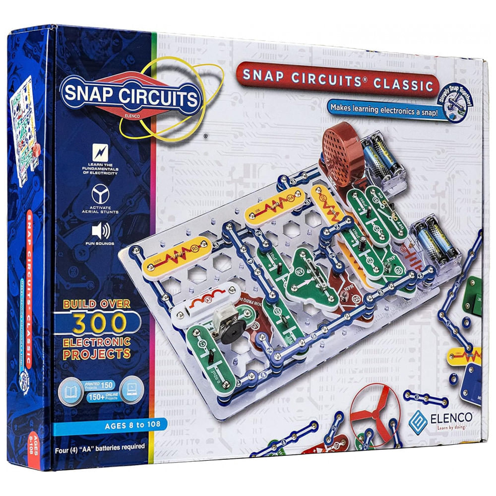 Snap Circuits SC-300 – Kit Educacional de Eletrônica com Mais de 300 Projetos para Crianças a Partir de 8 Anos