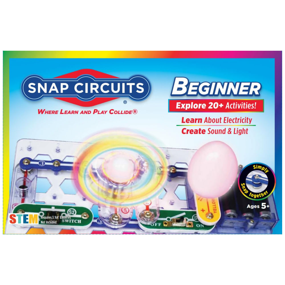 Snap Circuits Beginner – Kit Educacional de Eletrônica para Crianças de 5 a 9 Anos