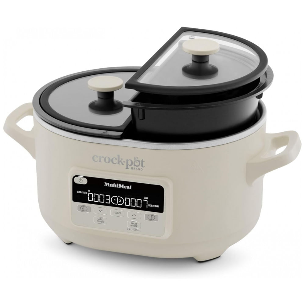 CrockPot MultiMeal Multicooker e Panela Elétrica de Cozimento Lento Programável com Função de Assar Leite de Aveia