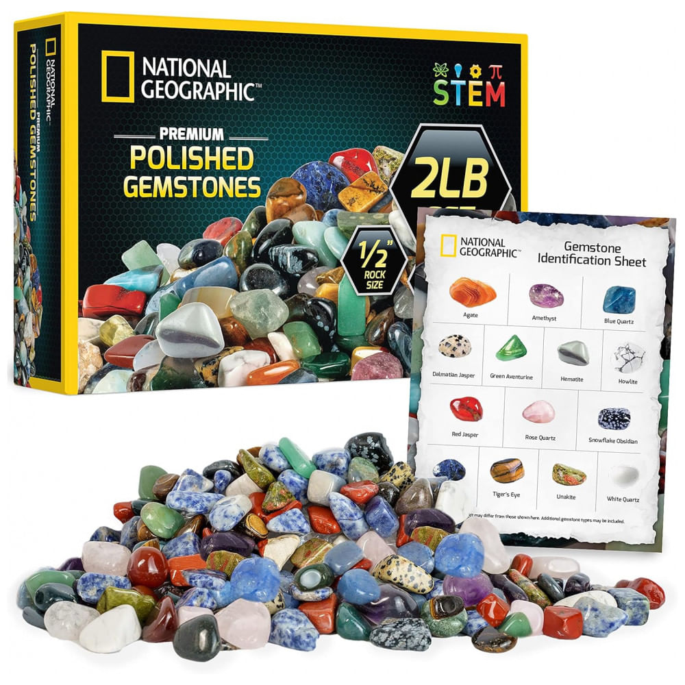 Pedras e Cristais Lapidados Premium Kit Educacional STEM para Crianças e Adultos – National Geographic