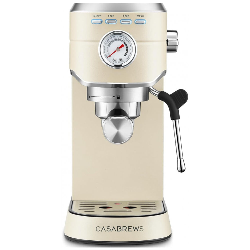 Máquina de Café Expresso CASABREWS CM5418 20 Bar, Com Batedor de Leite e Design em Aço Inox - Faz Latte, Cappuccino e Mais!