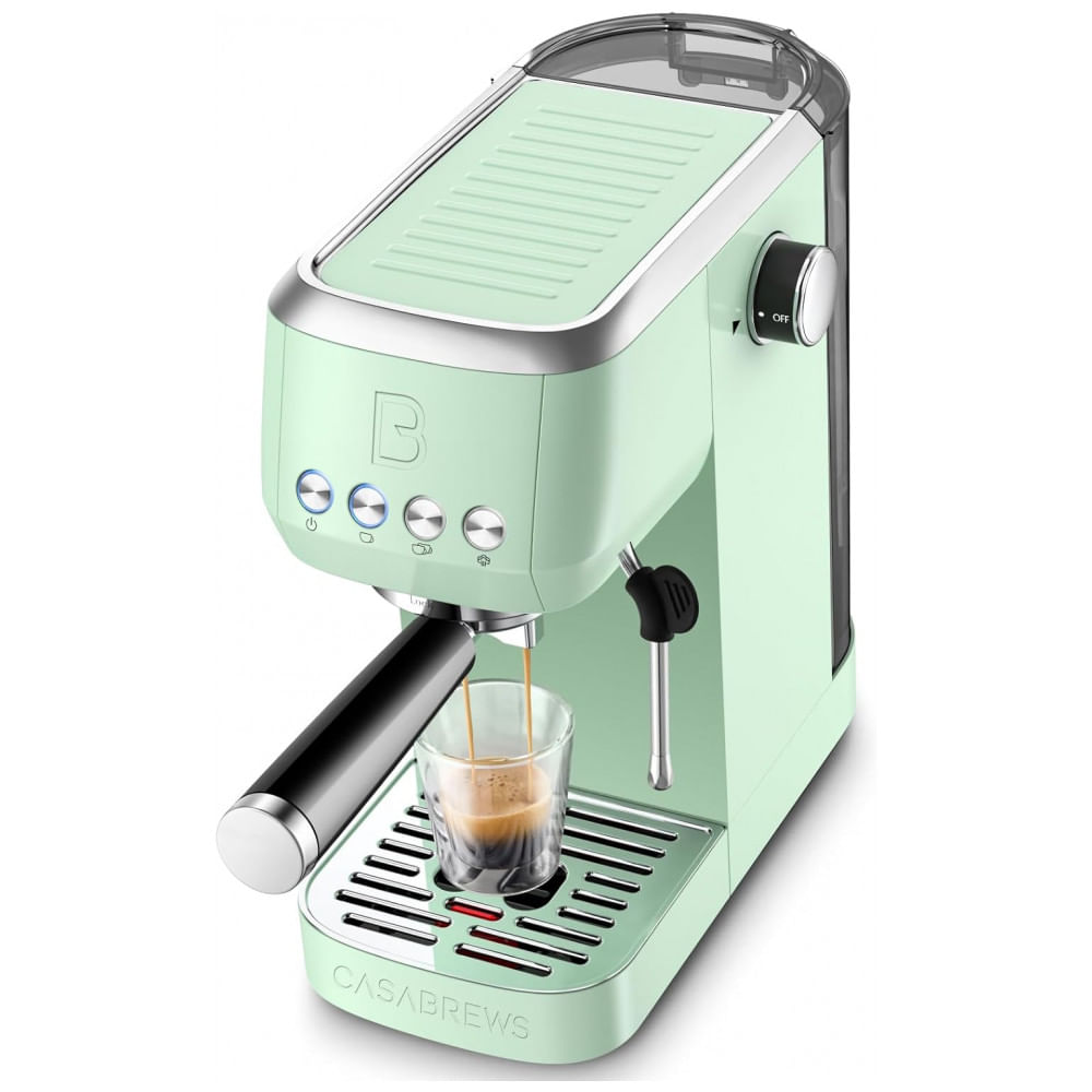 Máquina de Café Expresso CASABREWS 3700 Essential 20 Bar, Compacta com Espumador a Vapor para Cappuccino, Latte, Reservatório de Água de 1244ml, Verde