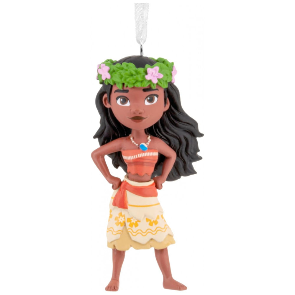 Enfeite Natalino Hallmark Keepsake 2025 Disney Princesa Moana Estilizada, Resina, 3,8 x 7,6 x 3,2cm