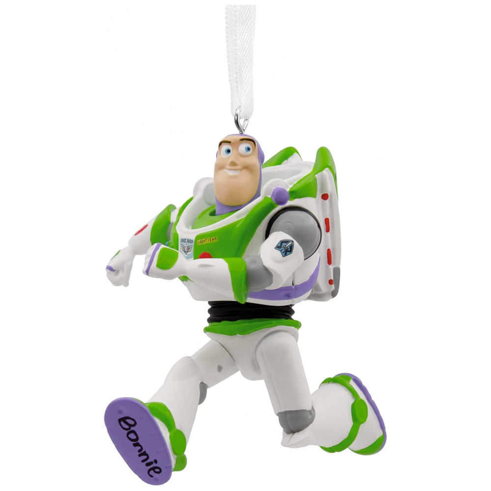 Enfeite de Natal Hallmark Keepsake Disney/Pixar Toy Story Buzz Lightyear, Resina 6,35x7,62x6,99 cm