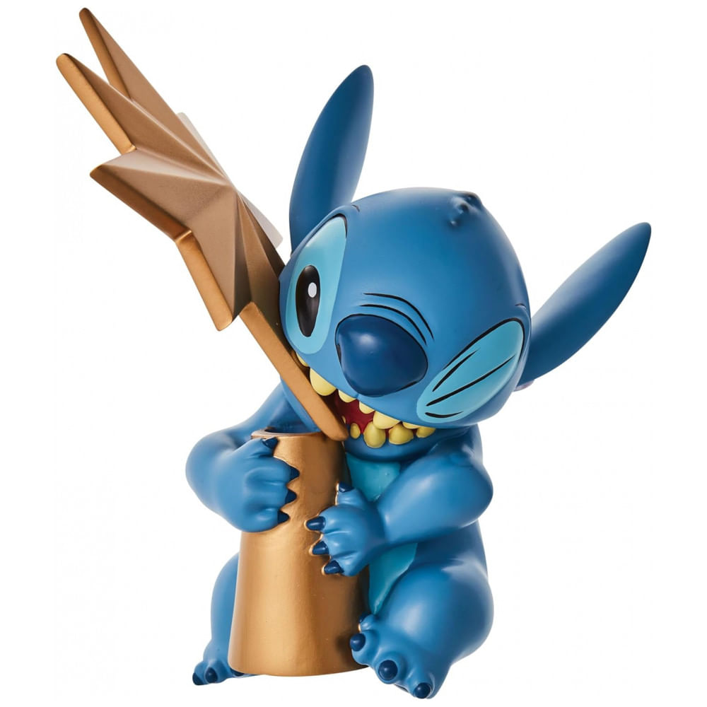 Topo de Árvore de Natal Department 56 Disney Lilo and Stitch com Estrela, Resina Esculpida, 21,6x17,1x8,5 cm Multicolorido