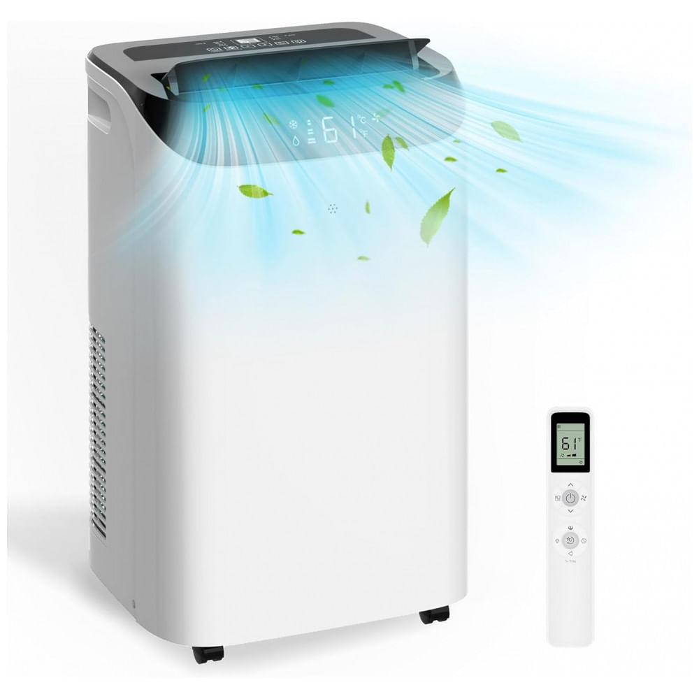 Ar-Condicionado Portátil de 12.000 BTUs Refrigera até 46 m², Unidade Portátil Eficiente com Controle Remoto para Grandes Ambientes, DOMANKI