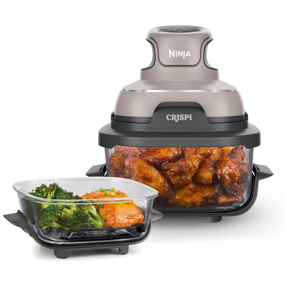 Ninja Crispi Air Fryer Fritadeira, Capacidade de 3,78 litros, 6 Copos com Tampas, Cozinha sem Óleo, Cozinha, Assa, Aquece
