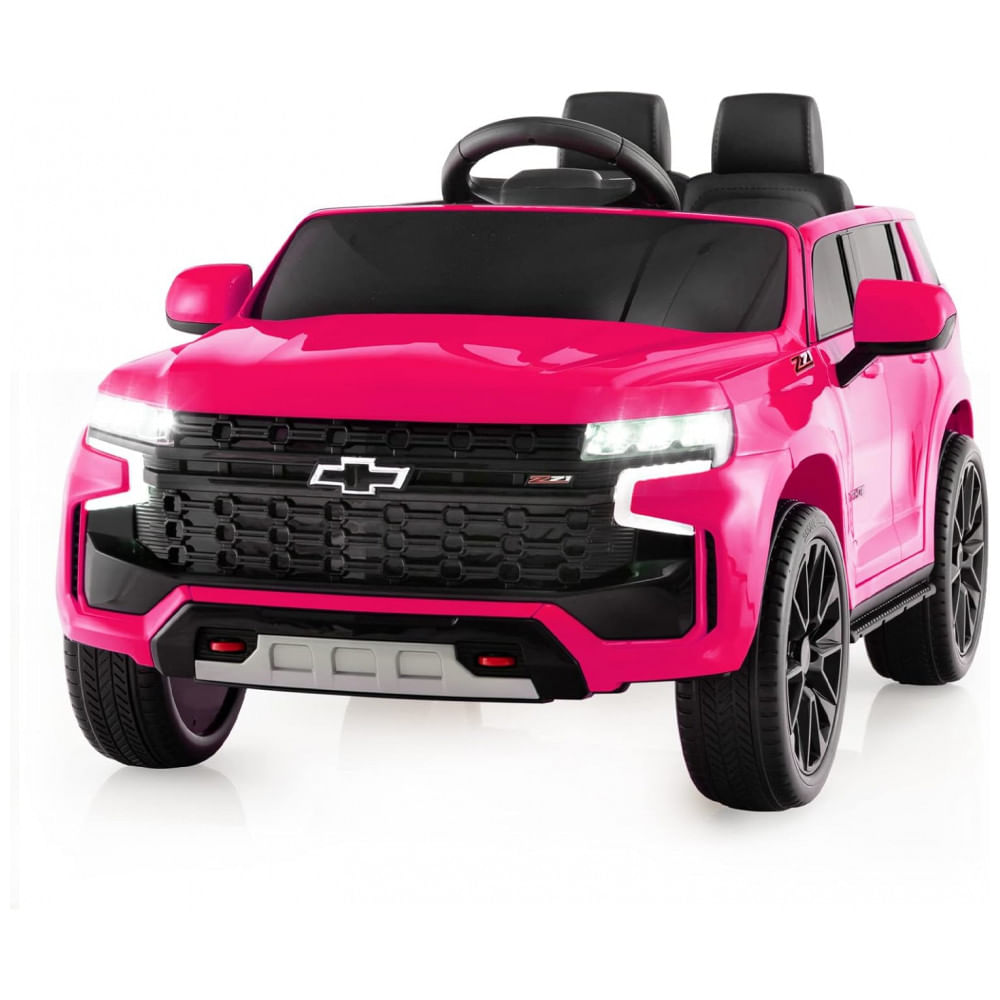 Carro Infantil Elétrico 12V Chevrolet Tahoe, Controle Remoto, Suspensão, Música, Luzes, Costzon, Rosa