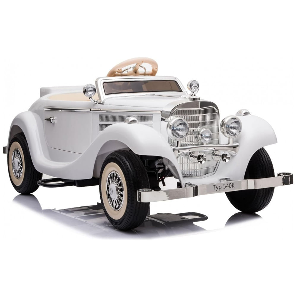 Carrinho Elétrico Infantil Mercedes Benz Licenciado 24V, 2 Lugares, 4WD, Controle Remoto, Modo Pai e Filho, Luzes LED, Bluetooth, Branco
