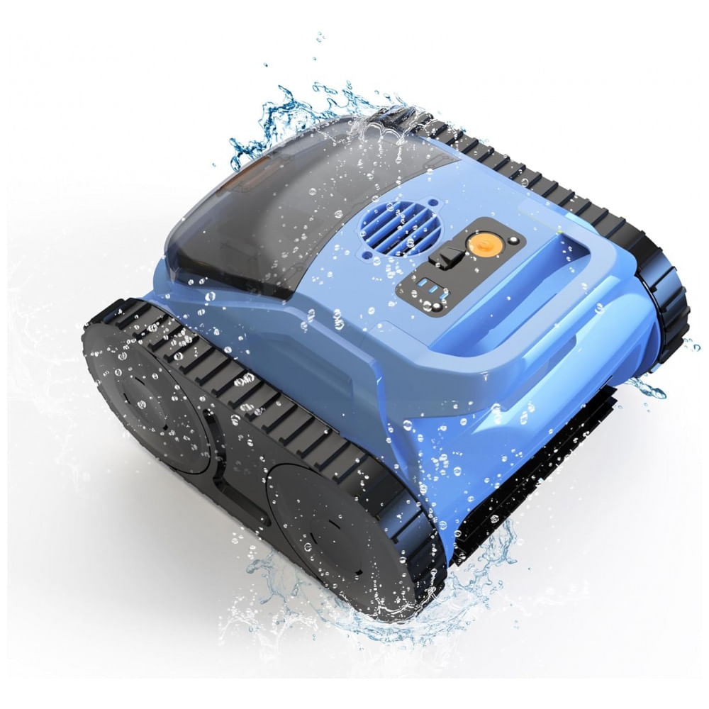 Aspirador Robótico para Piscinas de Piso, Marca Zyerch, Cor Azul Escuro, Limpeza Profunda e Rápida, Modelo Pool Vacuum 2025, Voltagem 110V