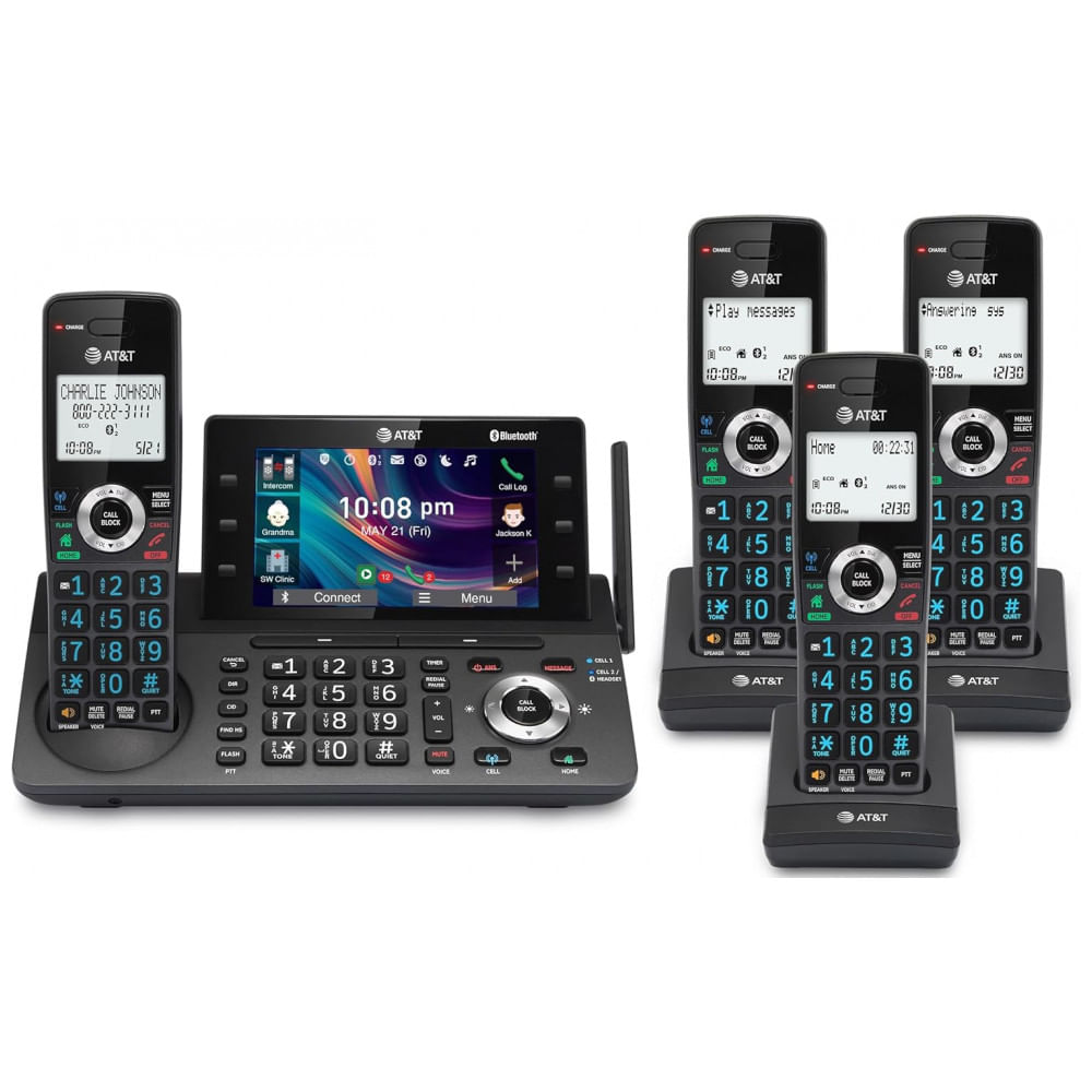 Telefone Sem Fio AT&T DLP73490 Grafite/Preto 4 Handsets DECT 6.0 com Tela Colorida 5