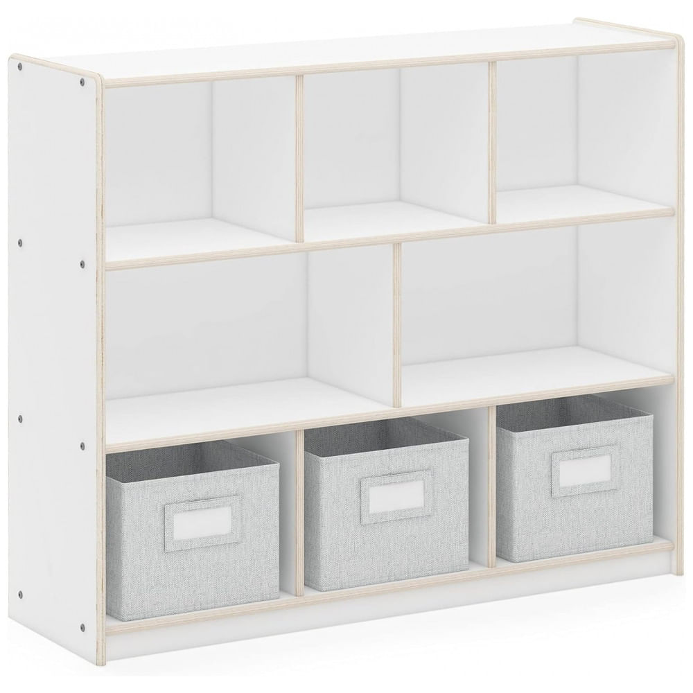 Estante baixa Guidecraft EdQ 3-Shelf 8-Compartment Storage 36