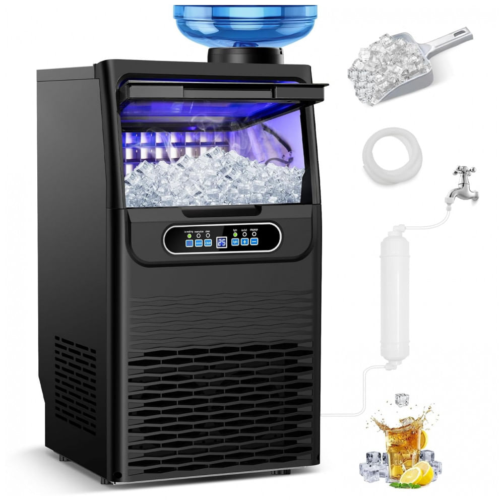 Máquina de Gelo Comercial RAPSUAR 45 kg/24h Aço Inoxidável 110V
