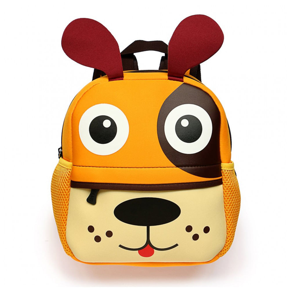 Mochila infantil Hipiwe cachorrinho em neoprene marrom